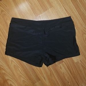 Black swim shorts